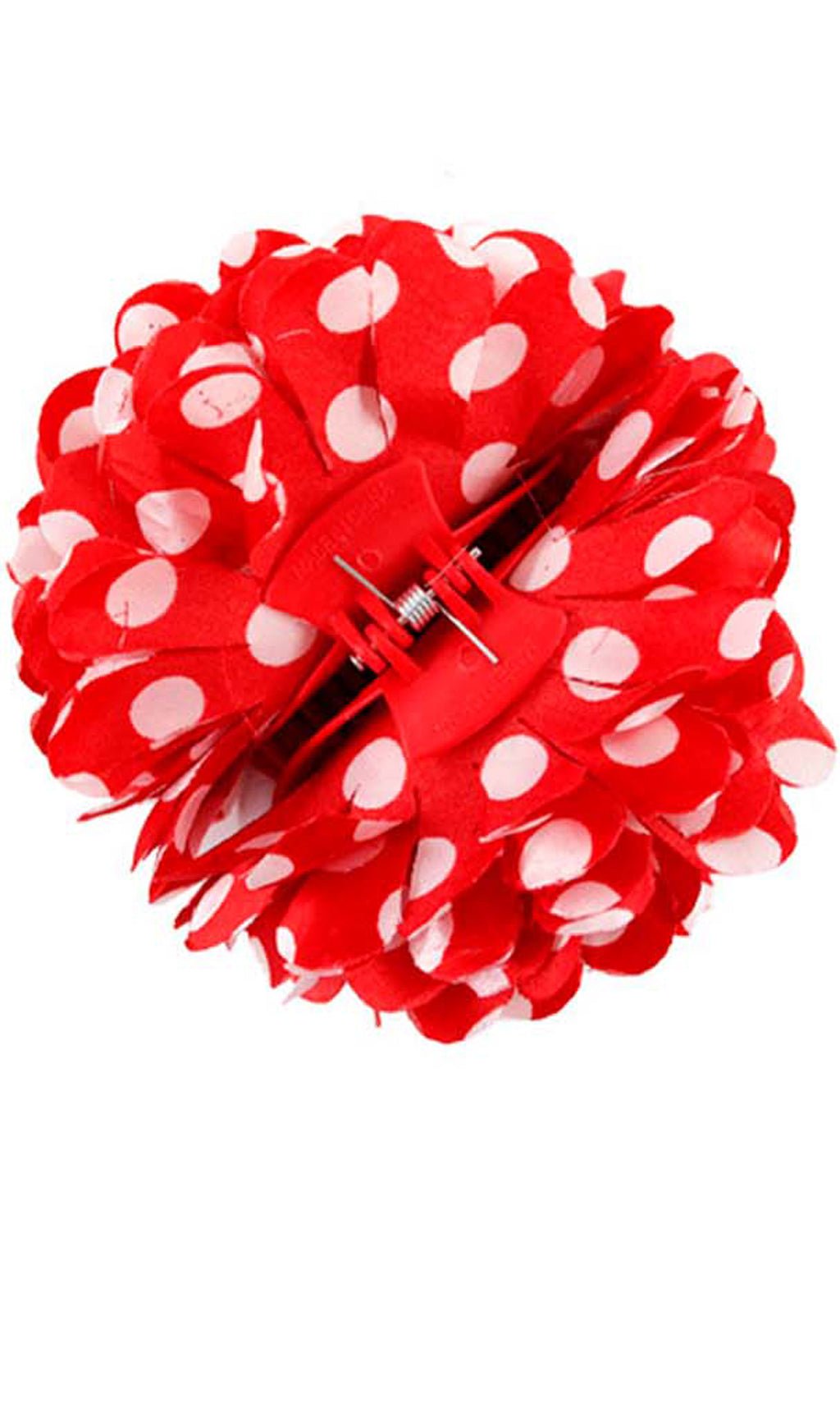 Flor de sevilhanas vermelhas com bolinhas