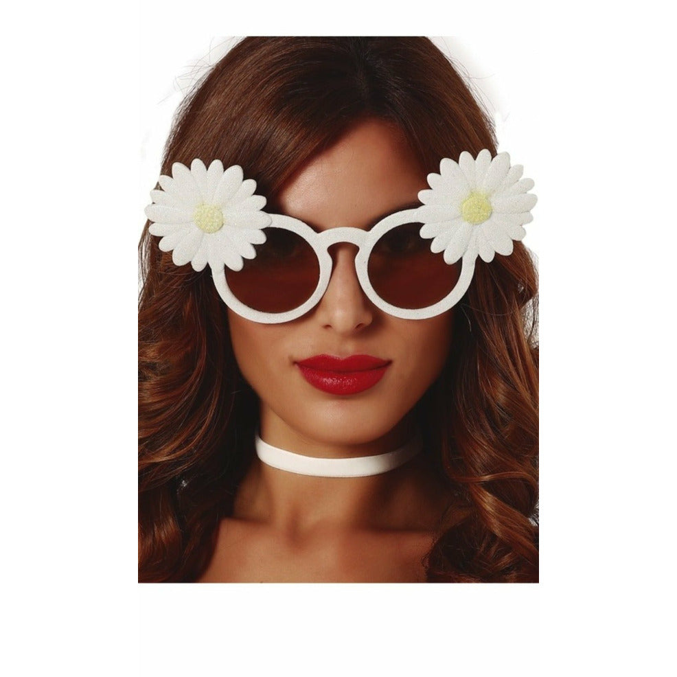Gafas Blancas con Margaritas | Don Disfraz