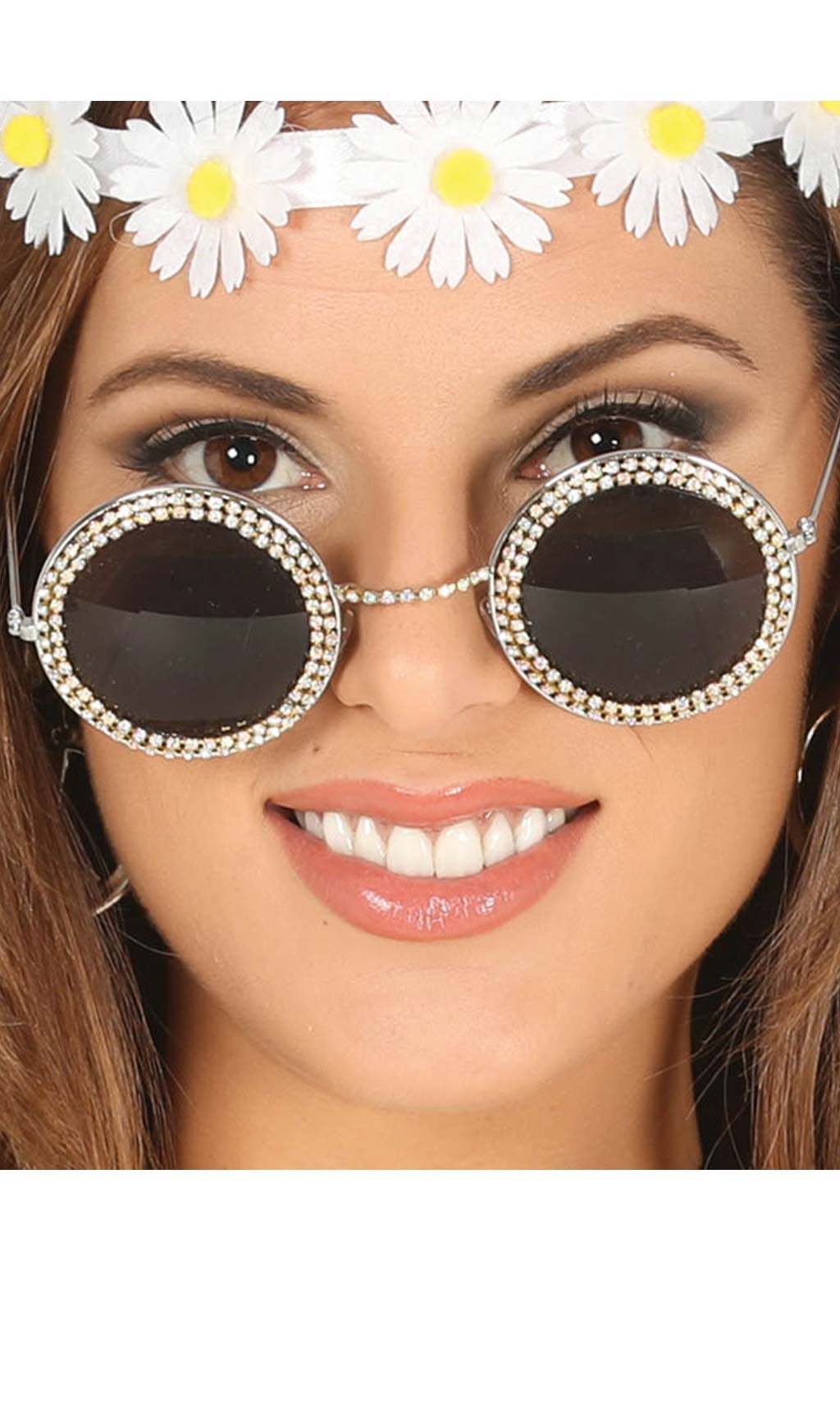 Óculos Redondos Brilhantes