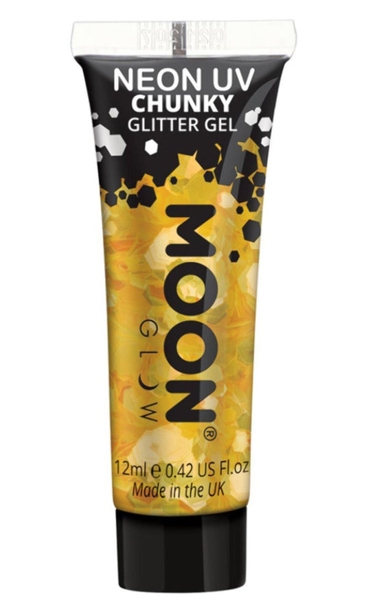 Glitter em Gel Dourado Neon UV