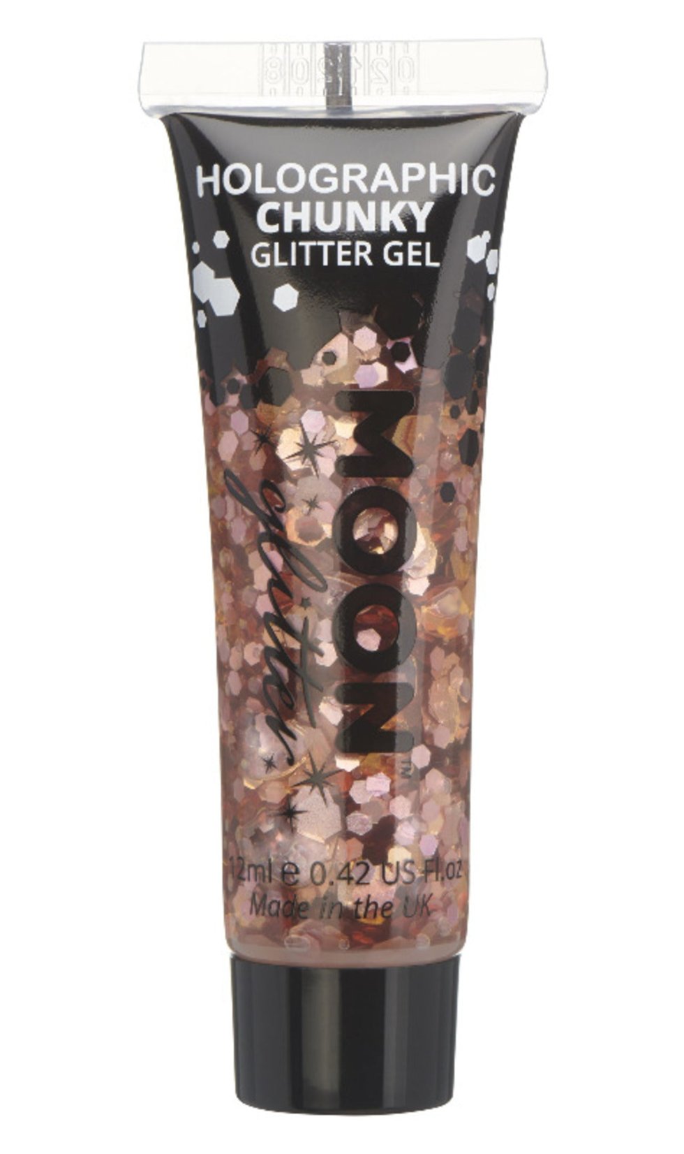 Glitter Ouro Rosa em Gel Holográfico