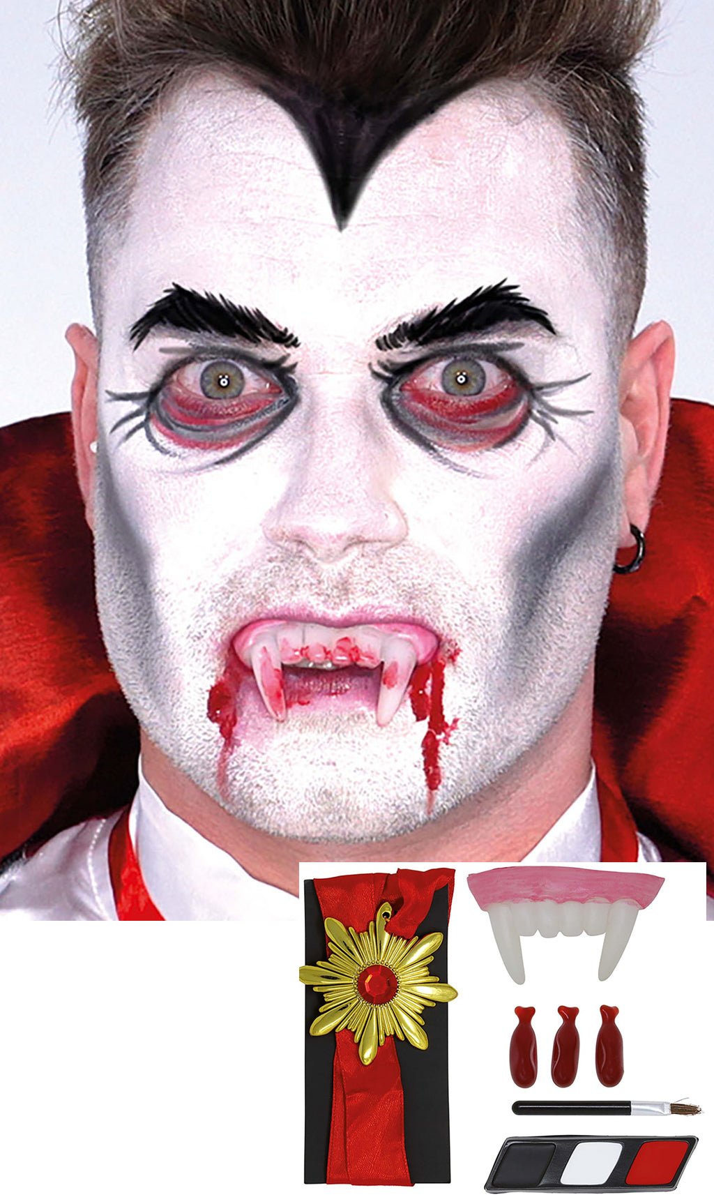 Dicas de maquiagem para vampiros masculinos - Halloween Makeup Techniques