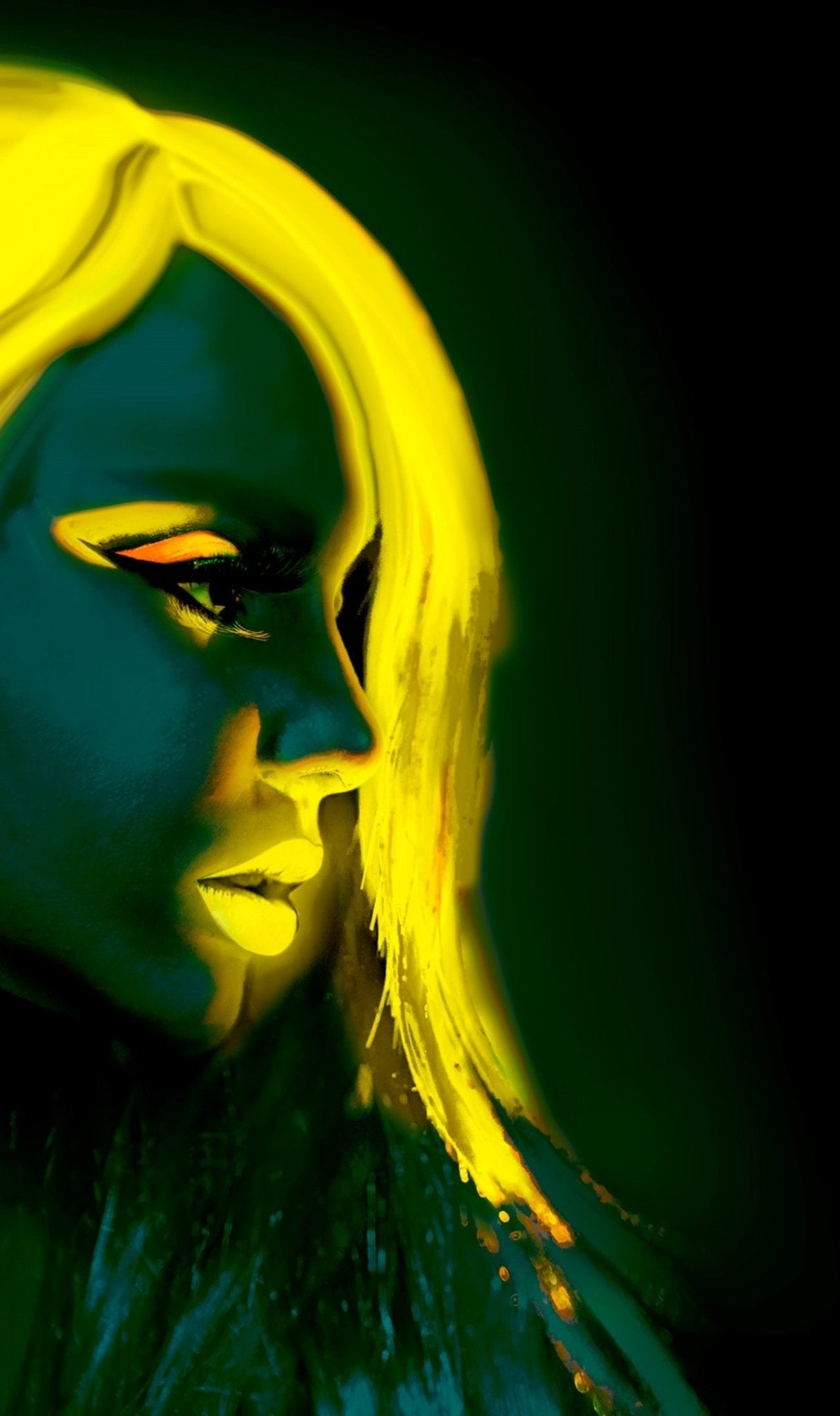 Maquiagem amarelo néon