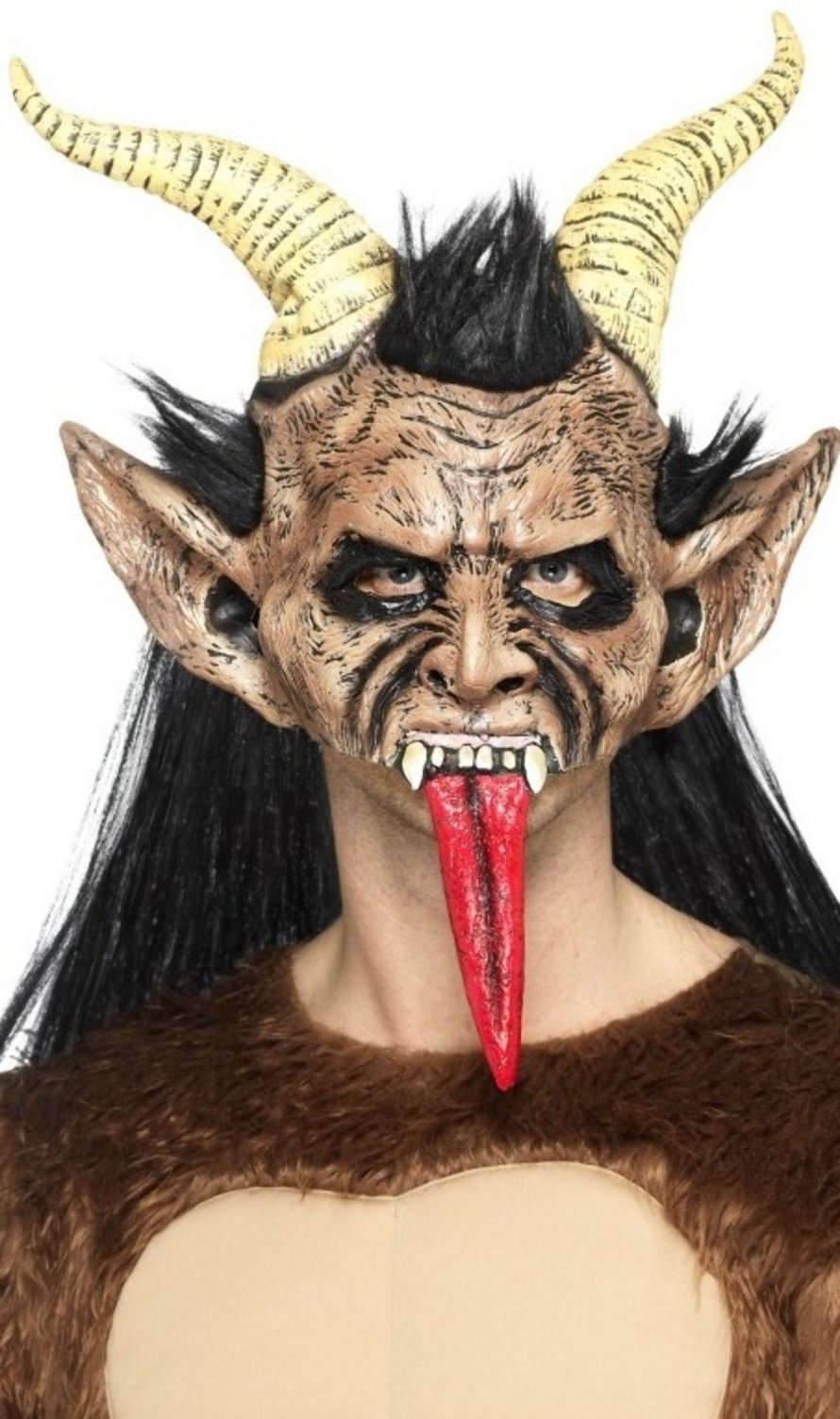 Máscara em látex do Demónio Krampus