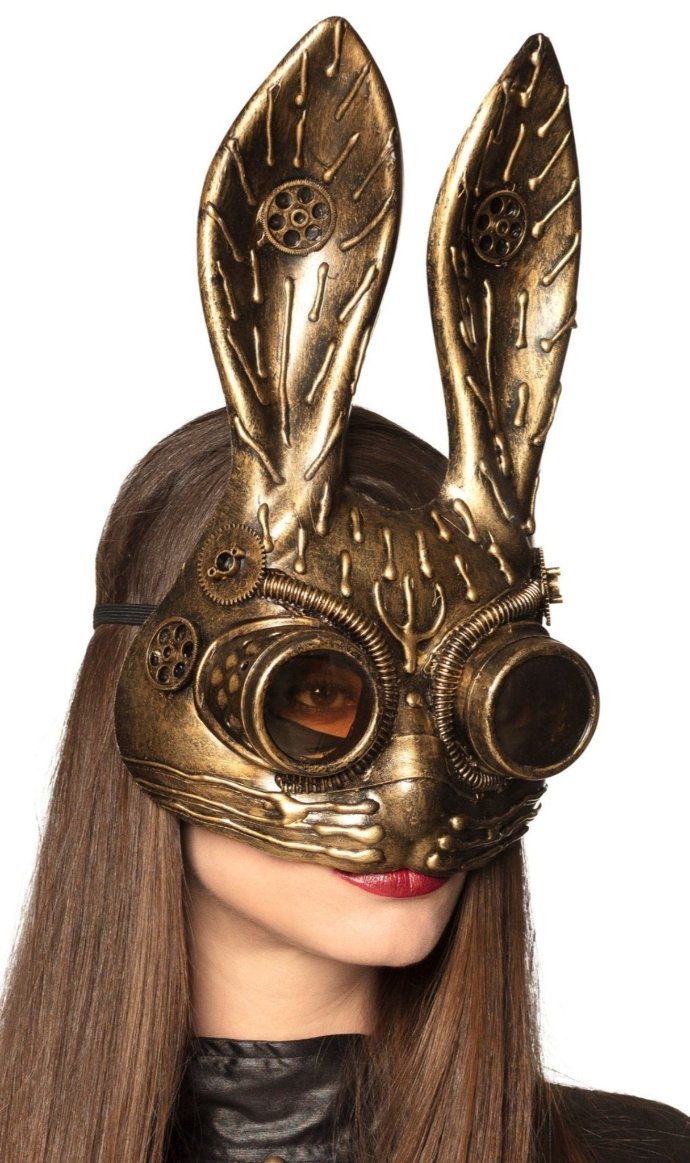 Máscara de Steampunk com Coelho