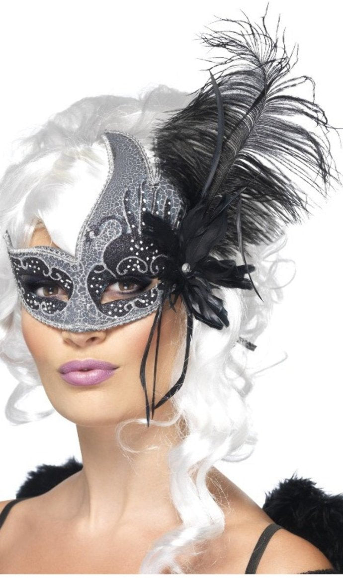 Máscara Veneziana Anjo Negro