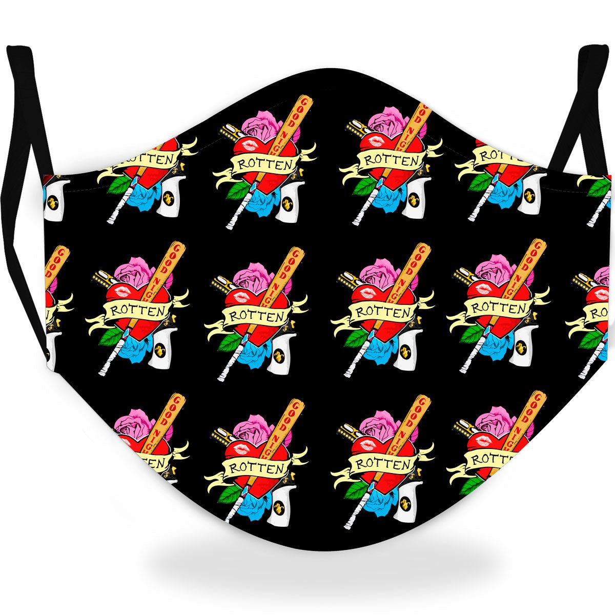 Máscara Harley Quinn preta para mulheres