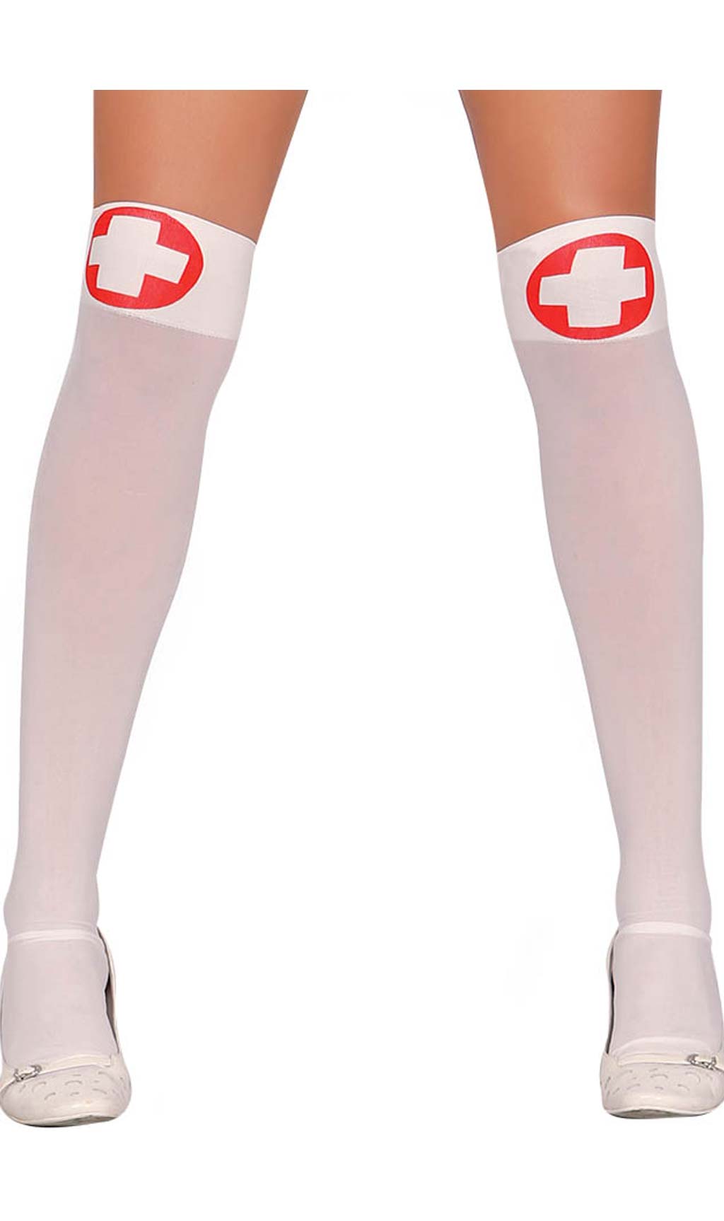 Meias Brancas de Enfermeira