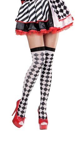 Meias Rombos Brancos e Pretos