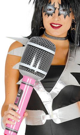 Microfone Insuflável Cor de Rosa