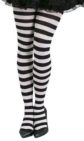 Collants Riscas Pretas e Brancas