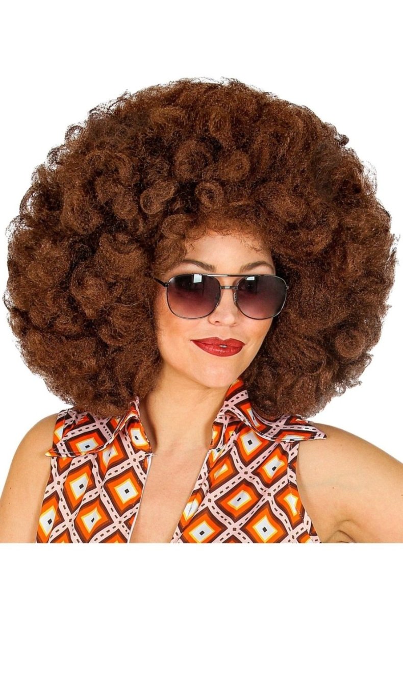 Peruca Afro Marrom Plus