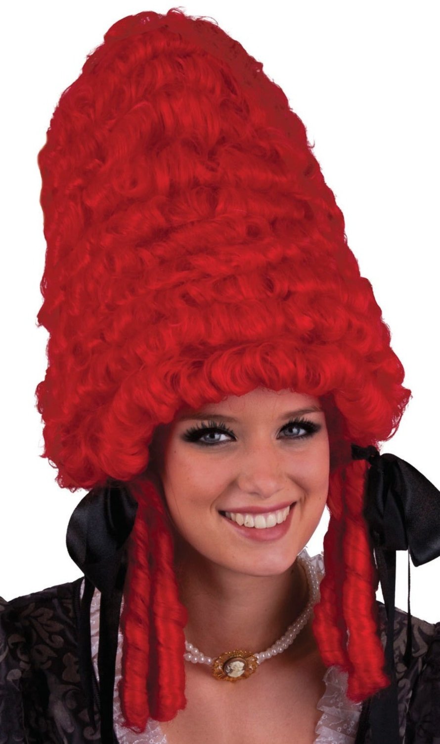 Peruca de Barroca Vermelha Alta