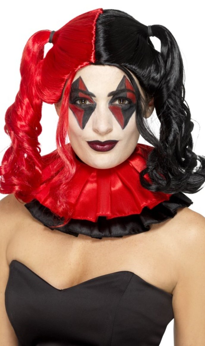 Peruca de Harley Quinn Bicolor