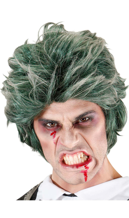 Peruca de Zombie Verde