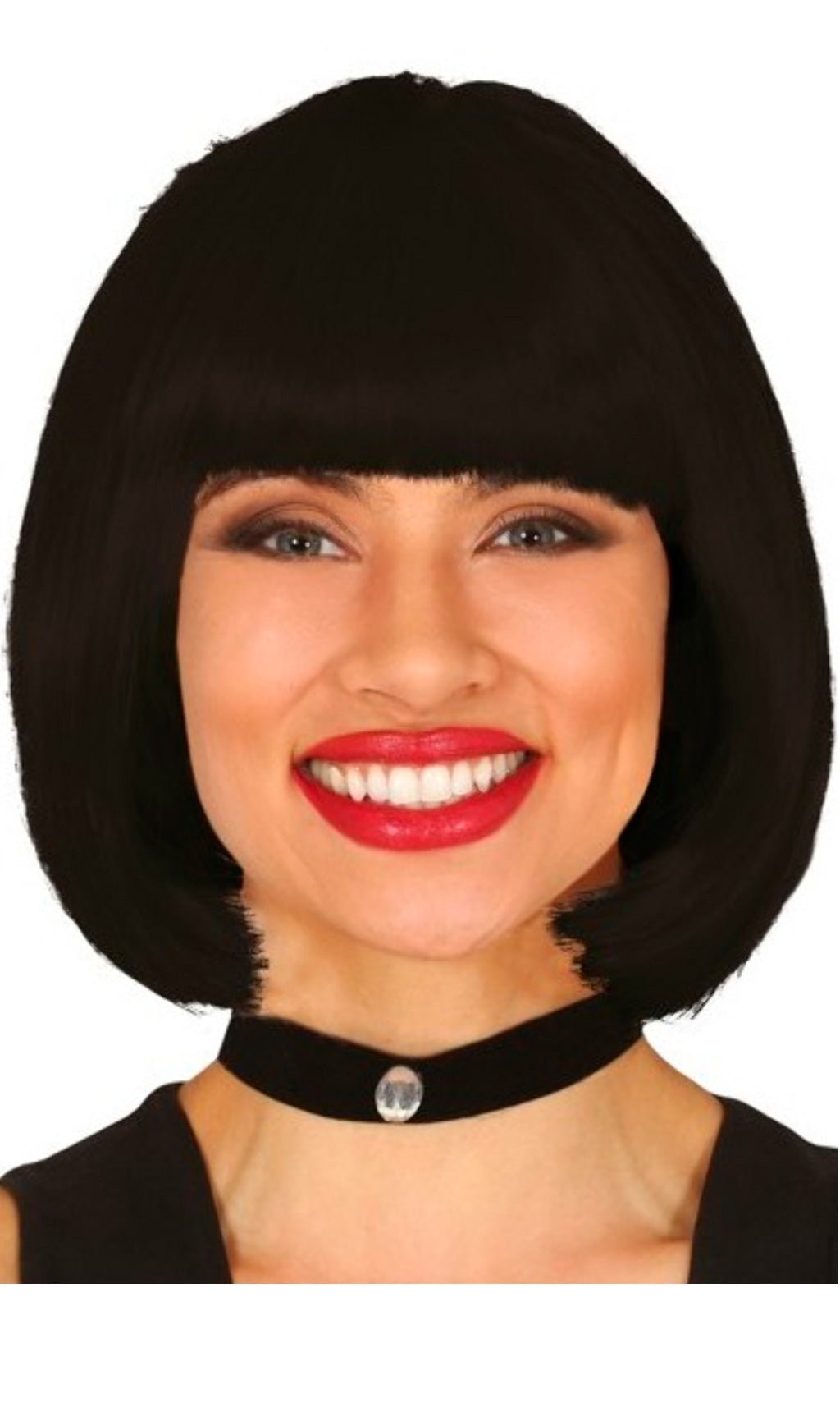 Peruca Preta Cabelo Médio Eco
