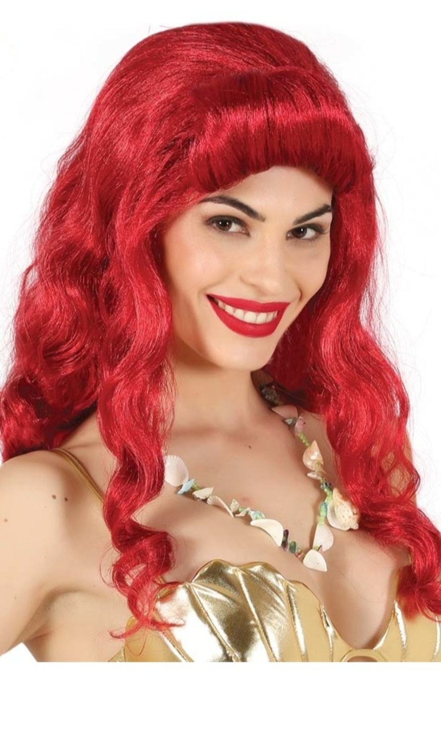 Peruca Vermelha da Pequena Sereia