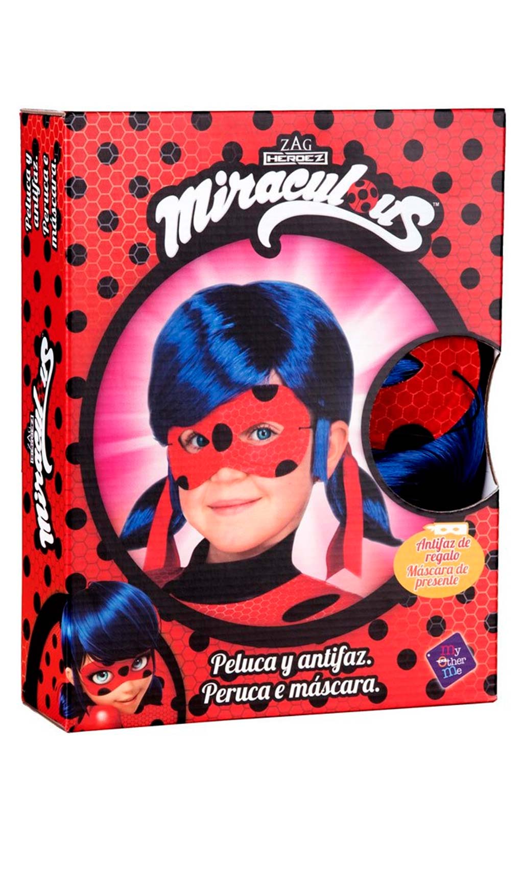Peruca y Máscara de Ladybug™ para criança