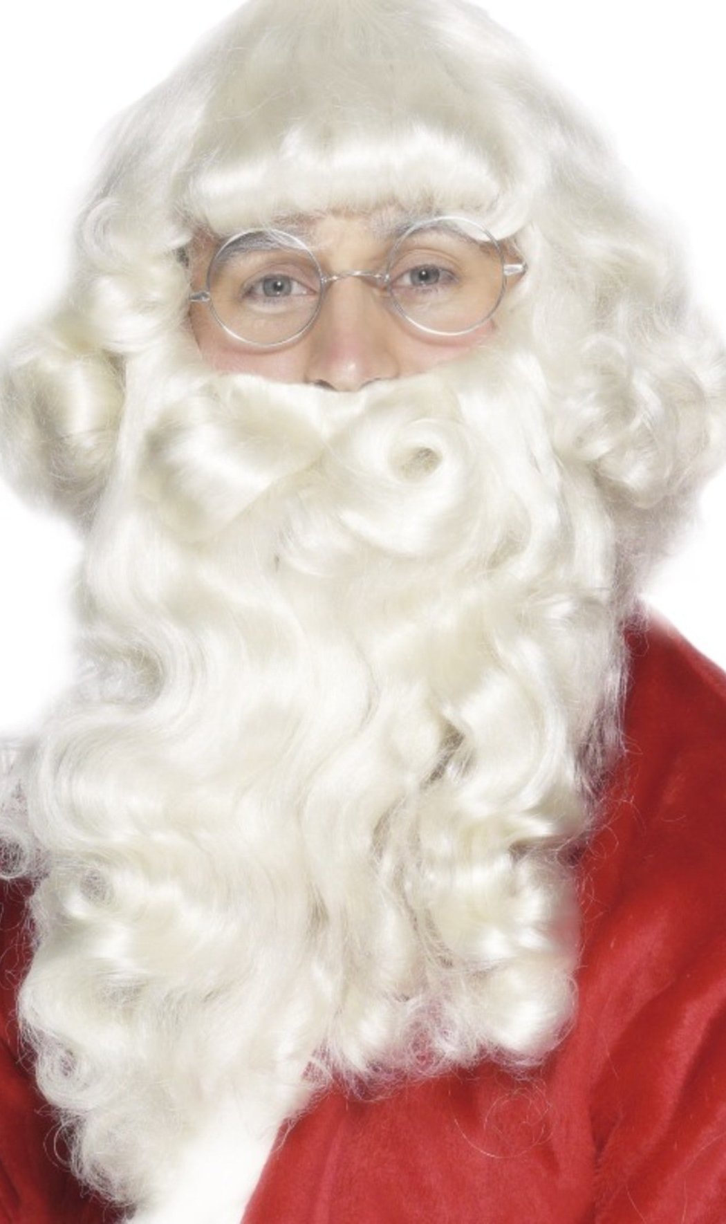 Peruca e Barba Branca de Pai Natal