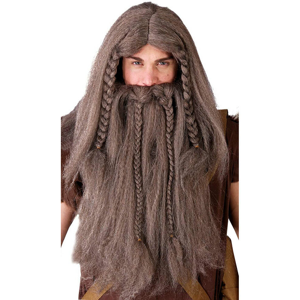 Peluca y Barba Vikingo Marrón | Don Disfraz