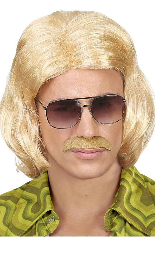 Peruca e Bigode de Dandy Louro