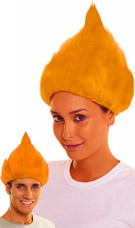 Peruca de Troll Laranja