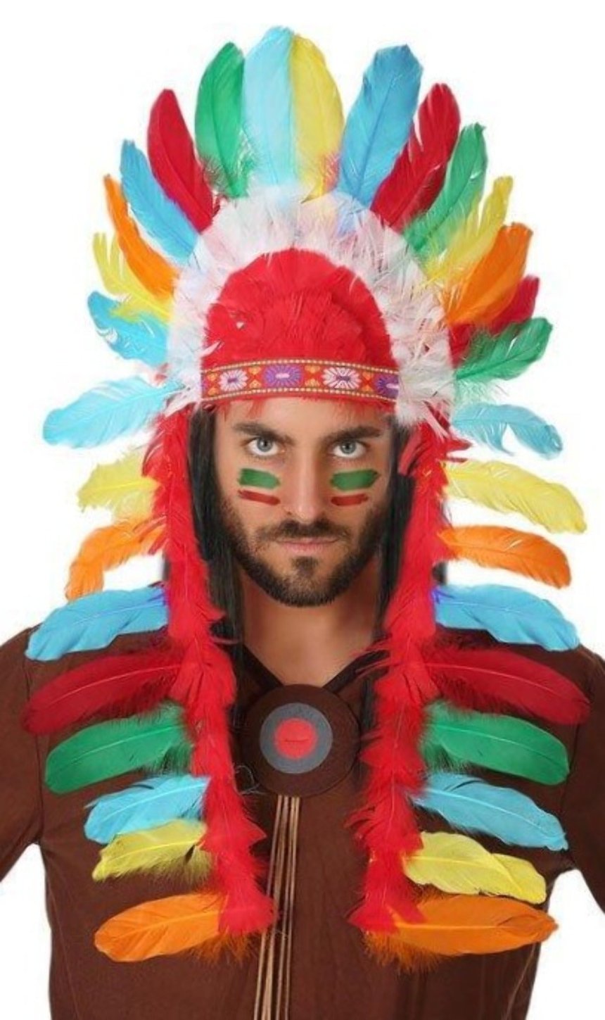 Penacho de Índio Colorido