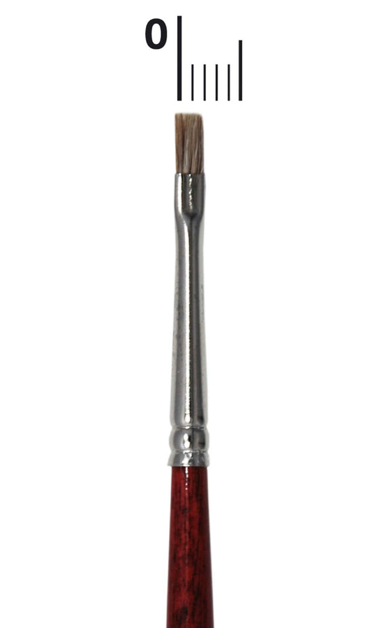 Pincel Plano 2 mm de Boi Profissional