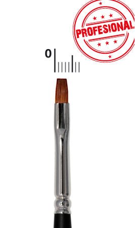 Pincel Plano 2 mm de Boi Profissional