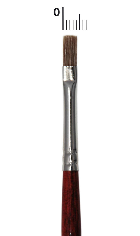 Pincel Plano 4 mm de Boi Profissional