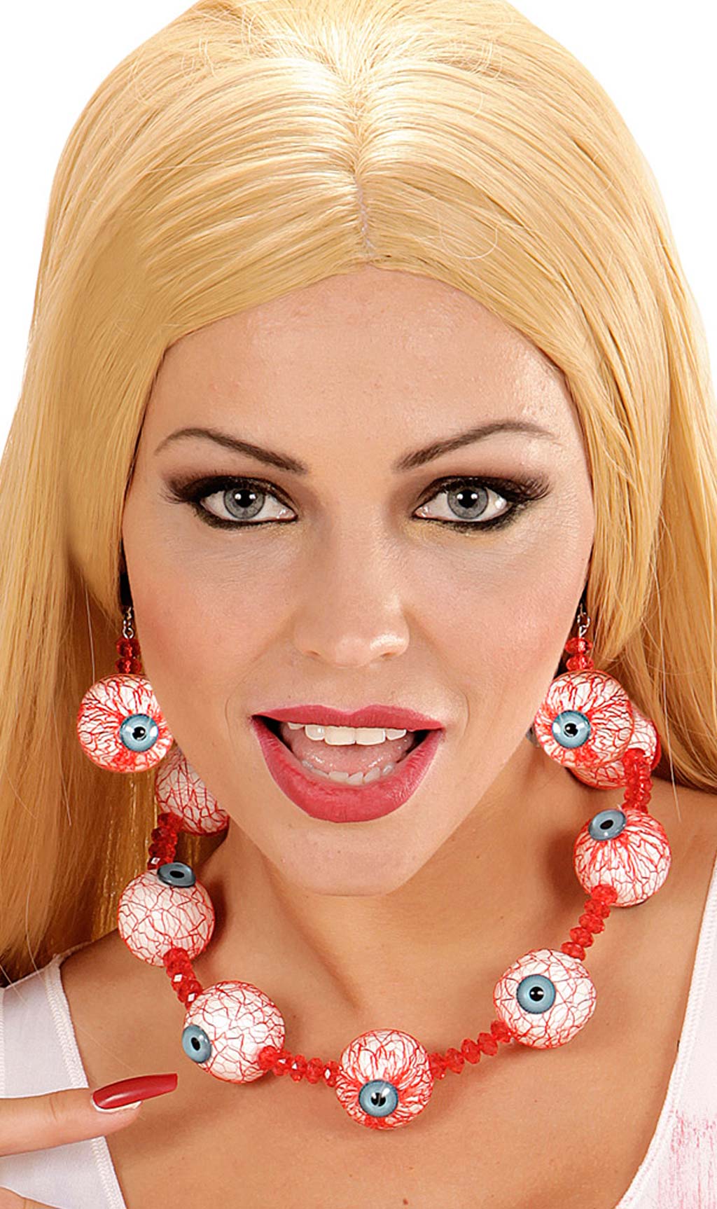 Conjunto de Colar e Brincos com Olhos