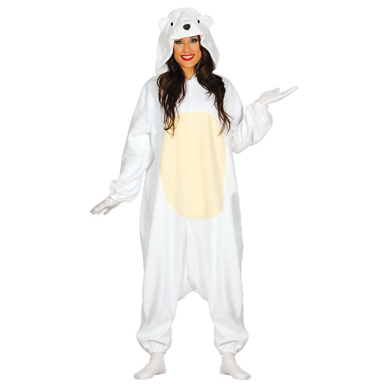 Fato de Urso Polar Branco para adulto