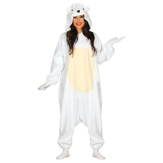 Fato de Urso Polar Branco para adulto