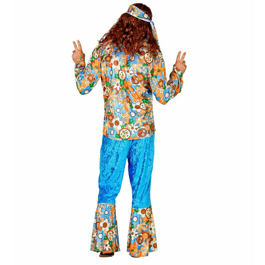 Disfraz XXL de Hippie Turquesa hombre | Don Disfraz