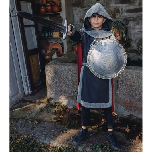 Fato de Cavaleiro Medieval Escuro para criança