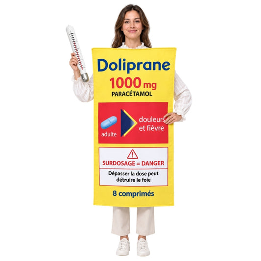 Fato de Doliprane Paracetamol para adulto