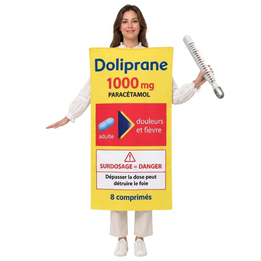 Fato de Doliprane Paracetamol para adulto