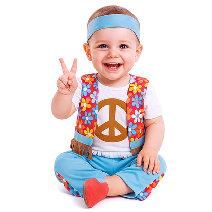 Fato de Hippie com Flores para bebé