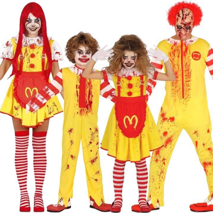Fatos de grupo de Palhaços McDonald