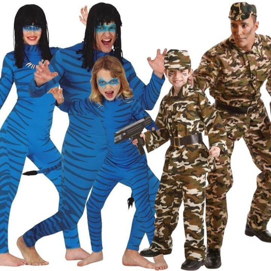 Fatos de grupo de Avatares e militares