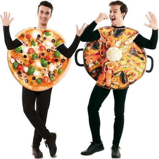 Fatos de casal de Pizza e Paella