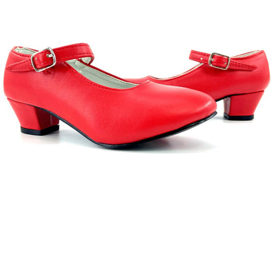Sapatos de Flamenco Lisos Vermelhos infantis