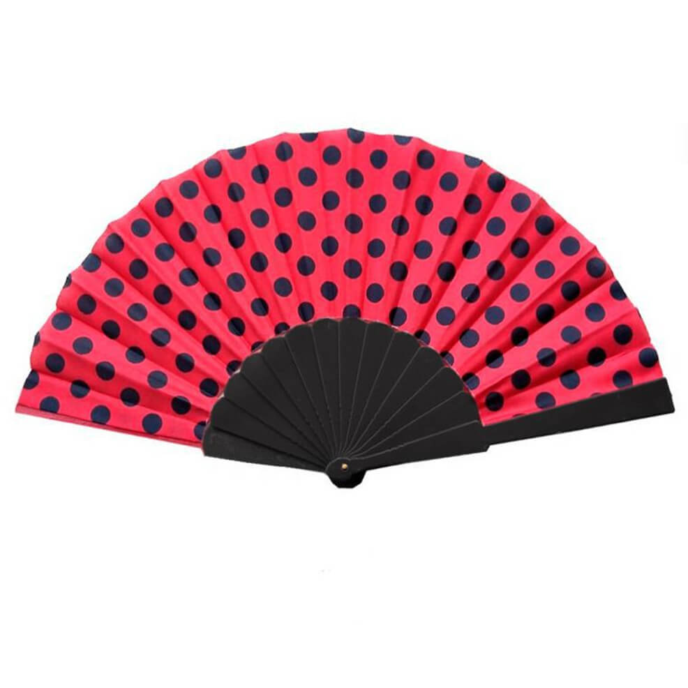 Leque Flamenco Vermelho e Preto