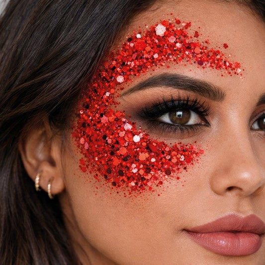 Barra de Maquilhagem Glitter Purpurina Vermelho