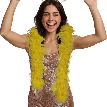 Boa de Plumas Amarela 80g