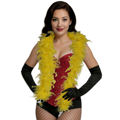 Boa de Plumas Amarela 80g