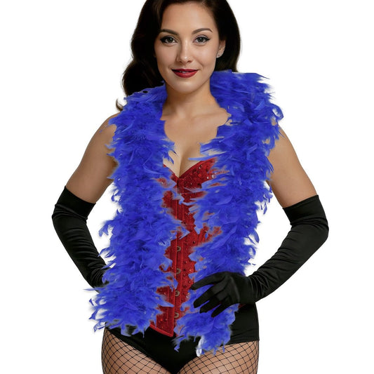 Boa de Plumas Azul 80g