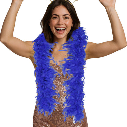 Boa de Plumas Azul 80g