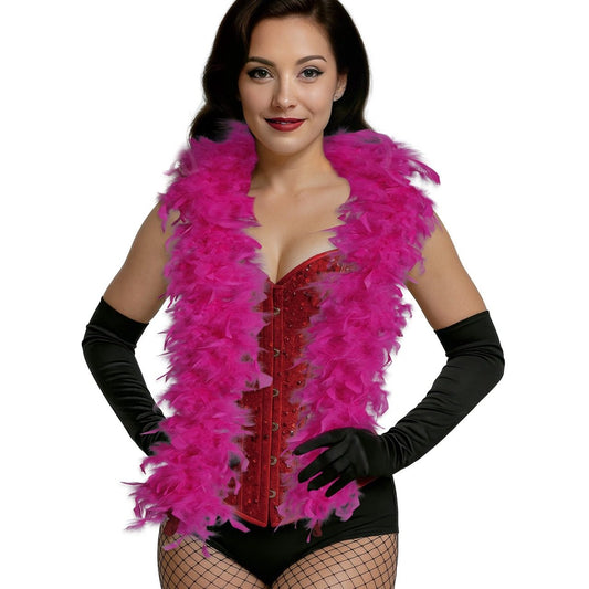 Boa de Plumas Fúcsia 80g