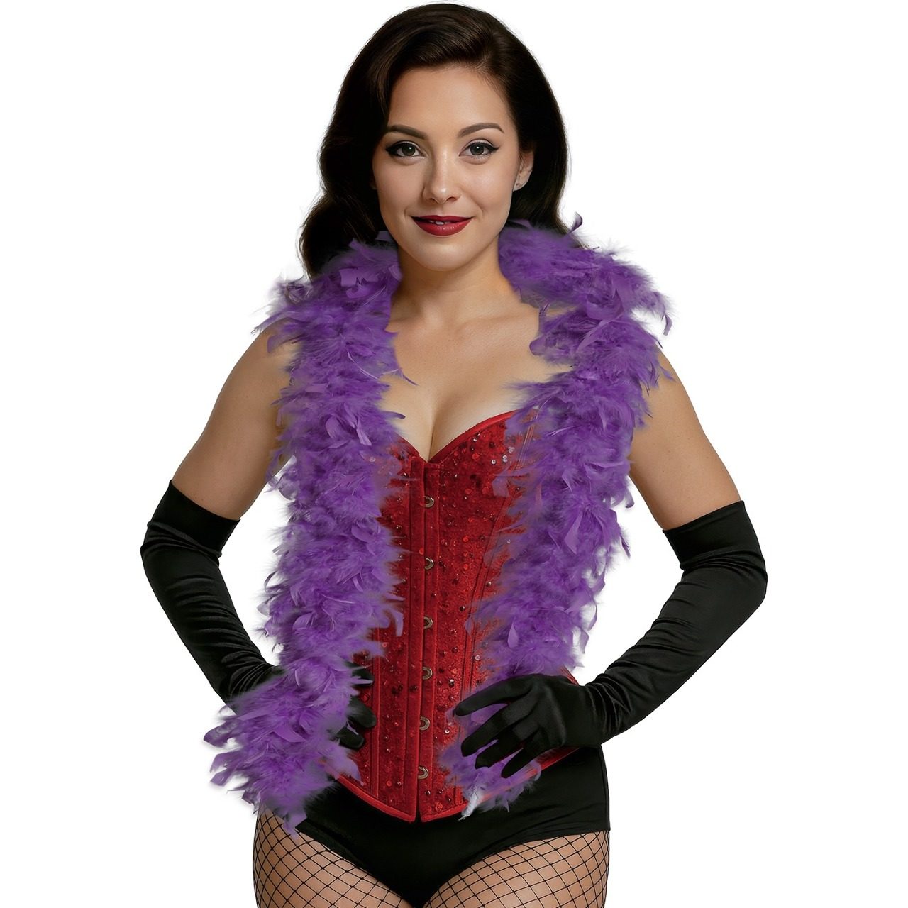 Boa de Plumas Lilás 80g